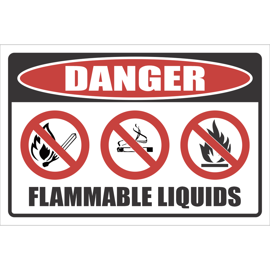 Combo Flammable Liquids Danger Sign DG24